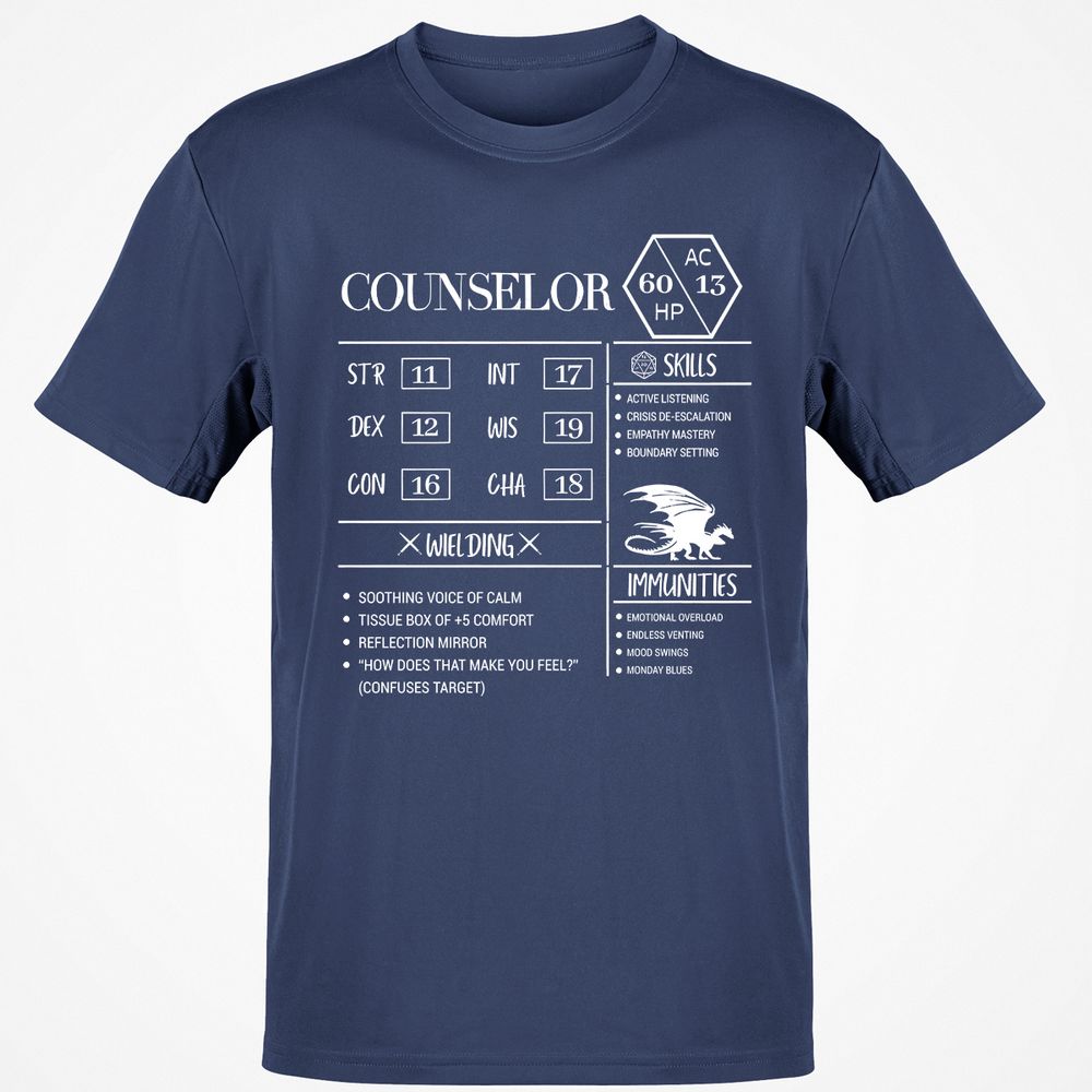 Counselor New Classic Unisex T-Shirt - Navy - 7