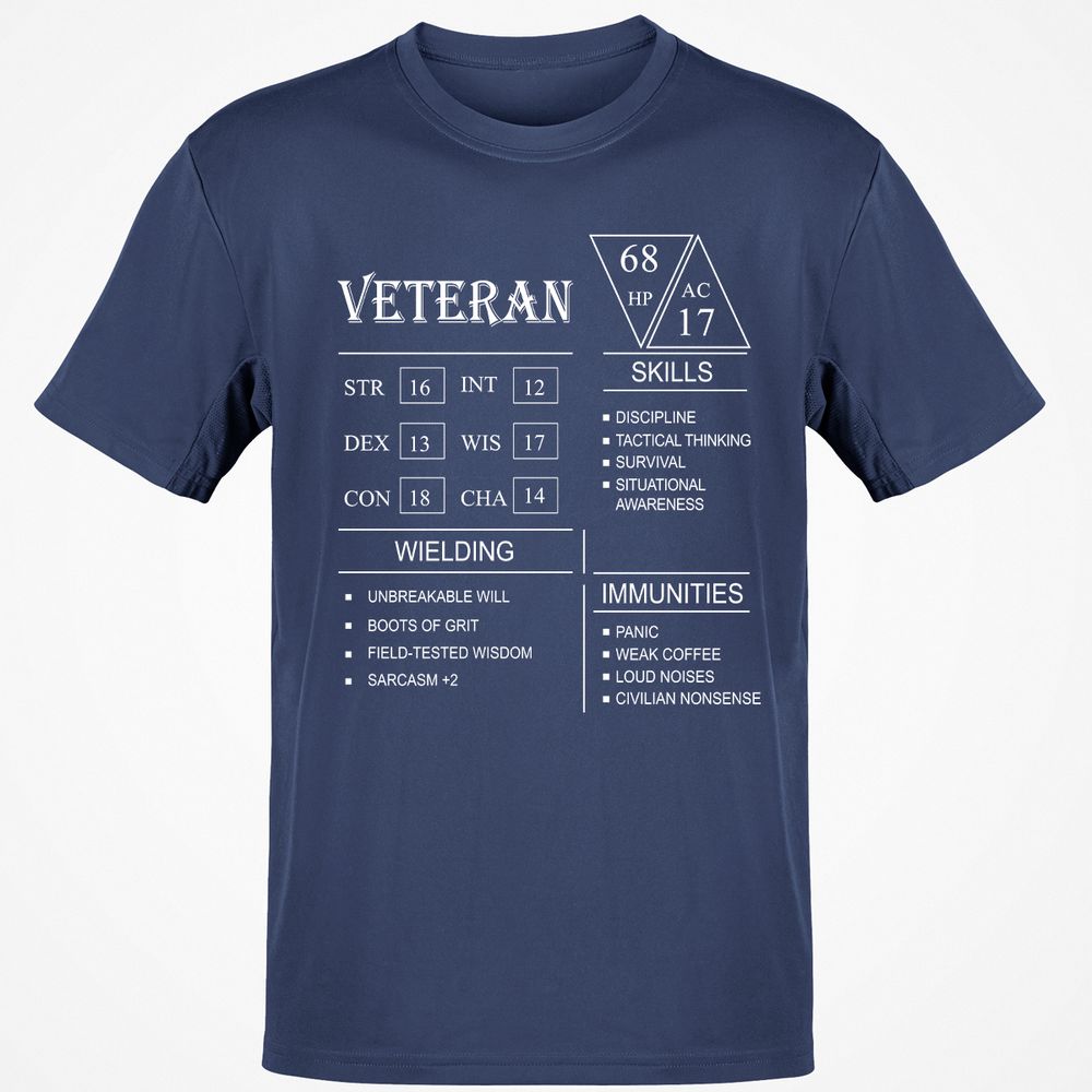 Veteran New Classic Unisex T-Shirt - Navy - 7