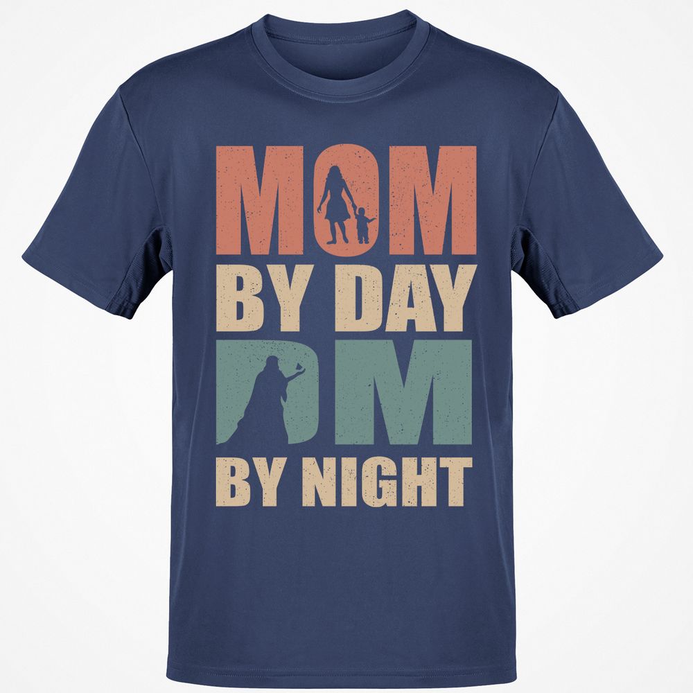 Mom By Day DM By Night Classic Unisex T-Shirt - Navy - 7