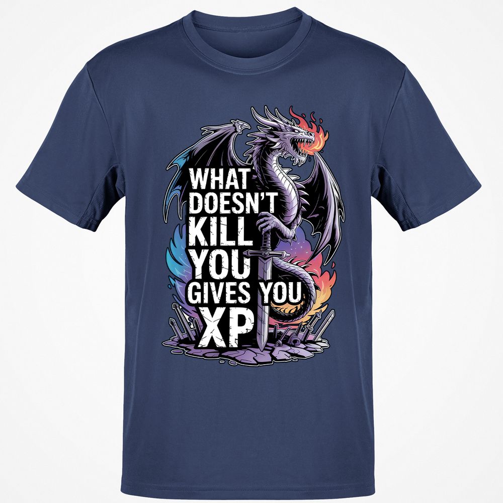 What Doesn't Kill You Dragon Classic Unisex T-Shirt - Navy - 7