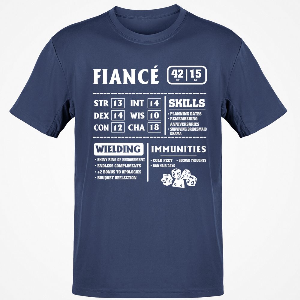 Fiance Stats Classic Unisex T-Shirt - Navy - 7