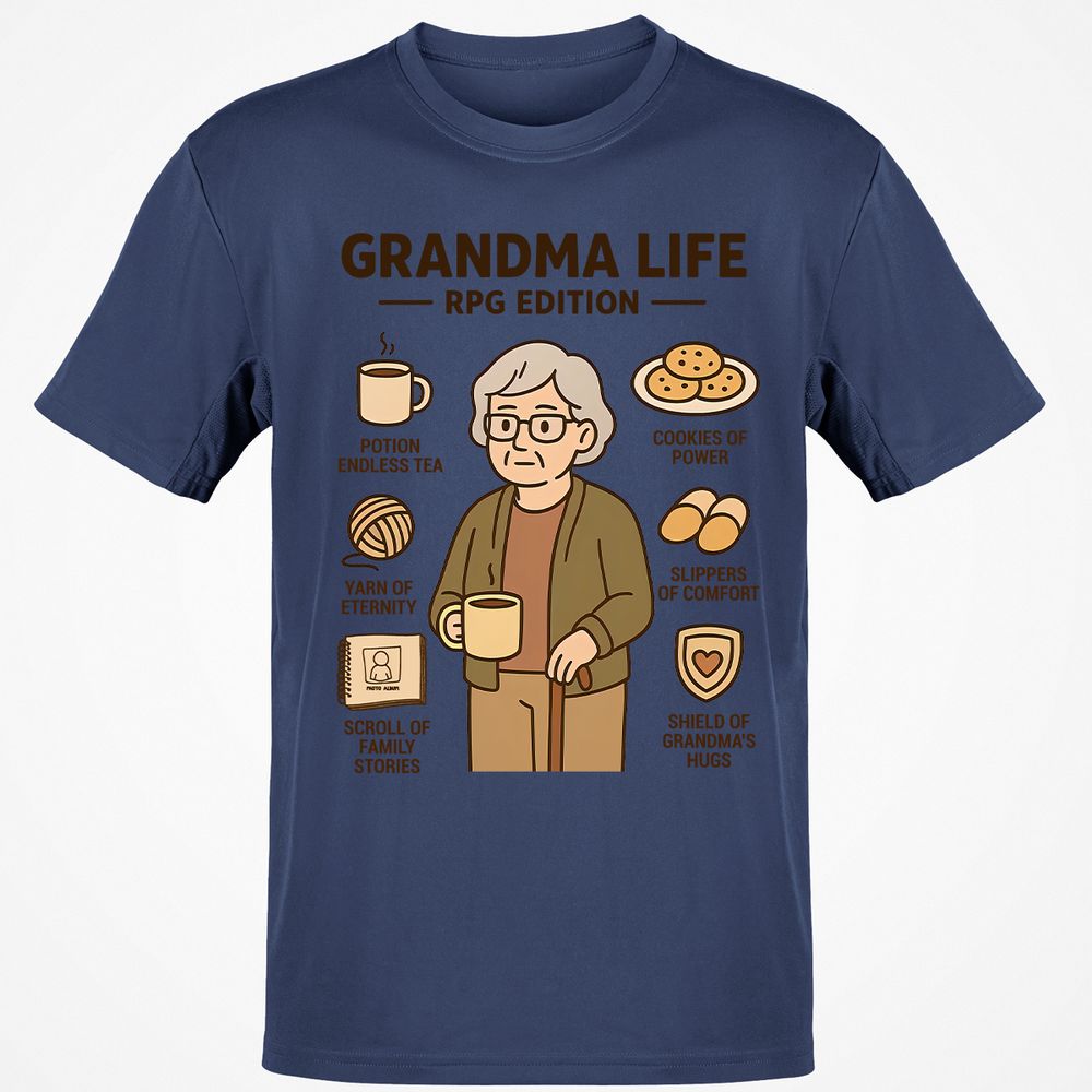 Grandma Life RPG Edition Classic Unisex T-Shirt - Navy - 7