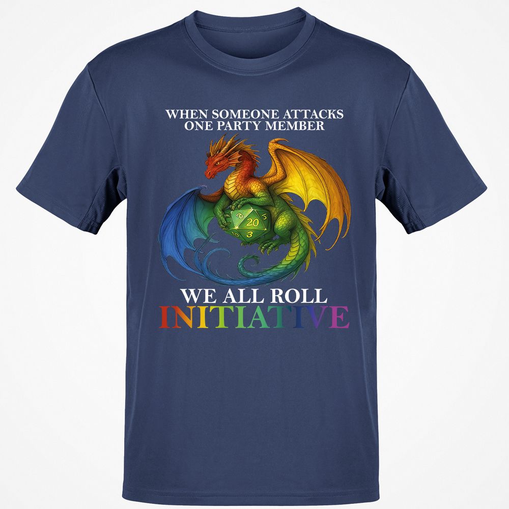 Dragon Roll For Initiative Classic Unisex T-Shirt - Navy - 7