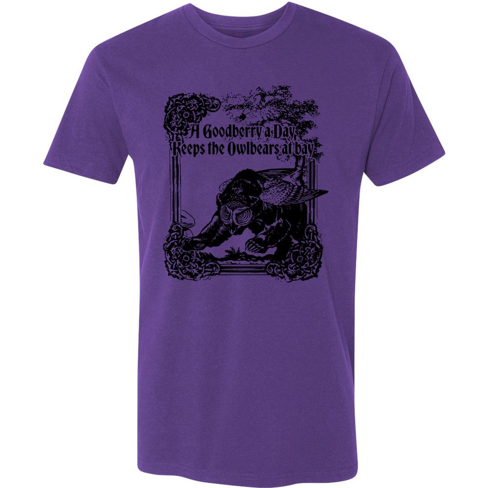 A Goodberry A Day Keeps The Owlbears At Bay Premium Unisex T-Shirt - Purple Rush - 7