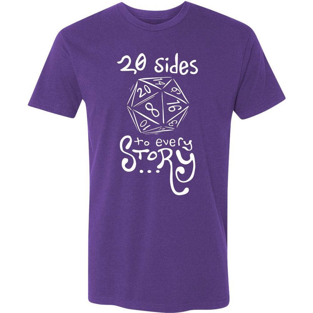 20 Sides to Every Story Premium Unisex T-Shirt - Purple Rush - 7