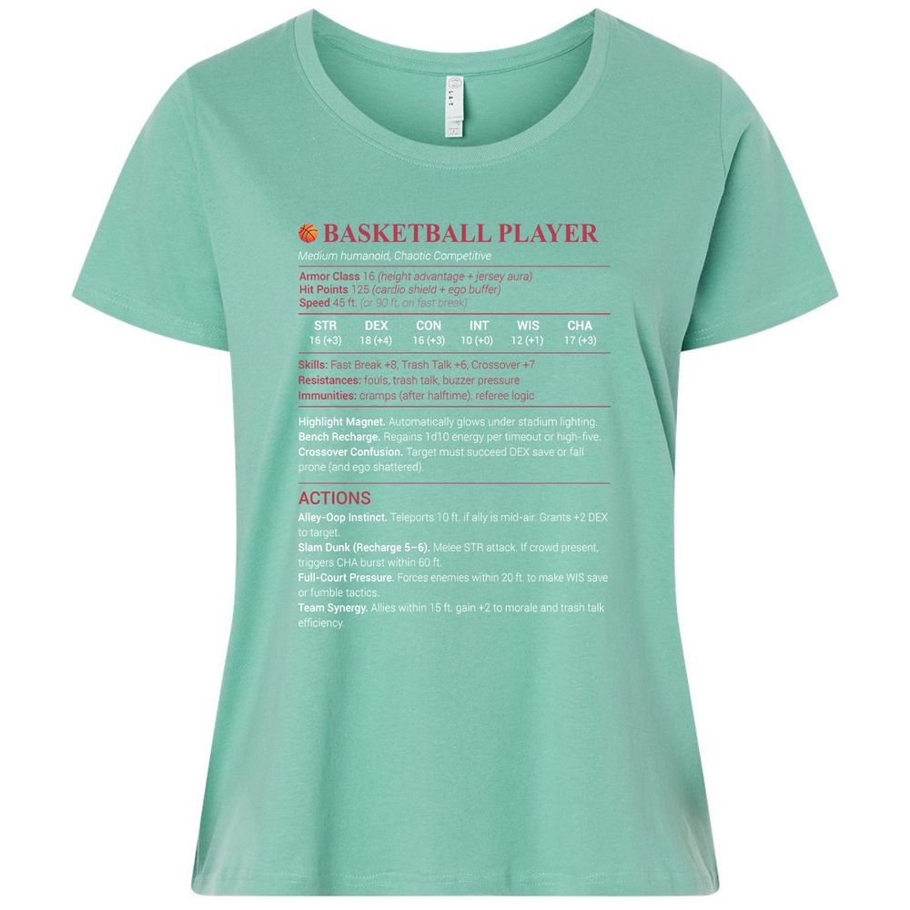 Basketball Player Ladies Curvy Jersey - Saltwater - 7