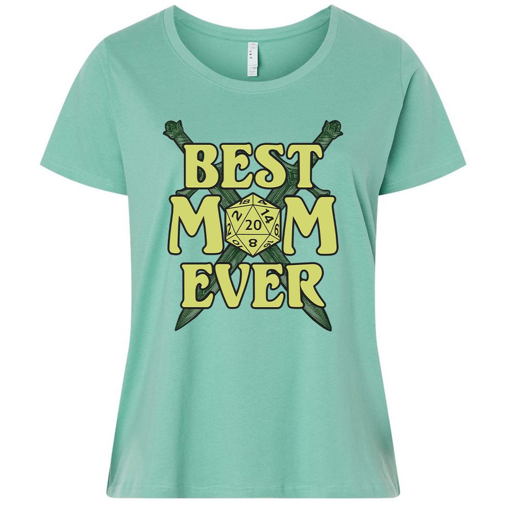 Best Mom Ever Ladies Curvy Jersey - Saltwater - 7