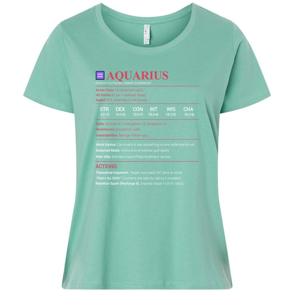 Aquarius Stats Ladies Curvy Jersey - Saltwater - 7