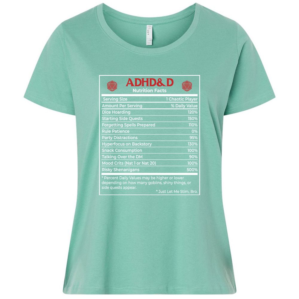 ADHD&D Nutrition Facts Ladies Curvy Jersey - Saltwater - 7