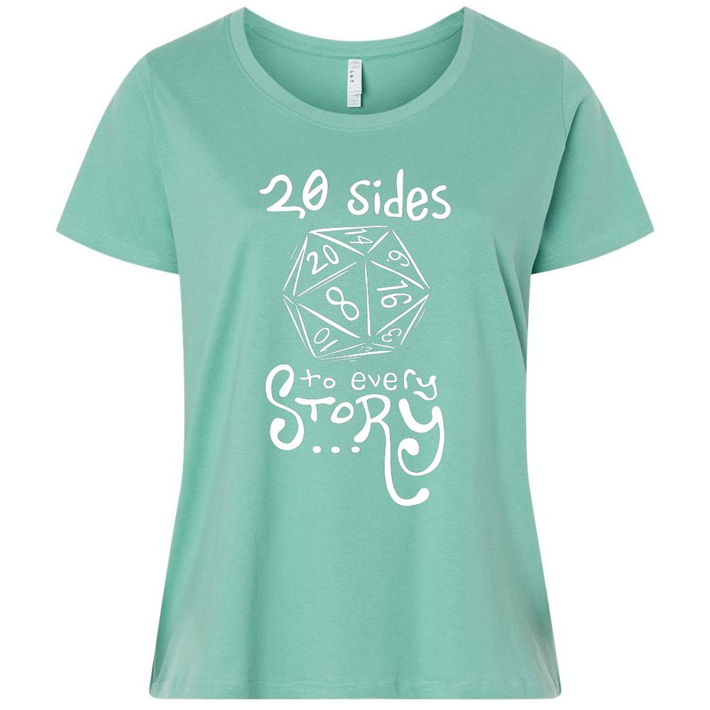 20 Sides to Every Story Ladies Curvy Jersey - Saltwater - 7