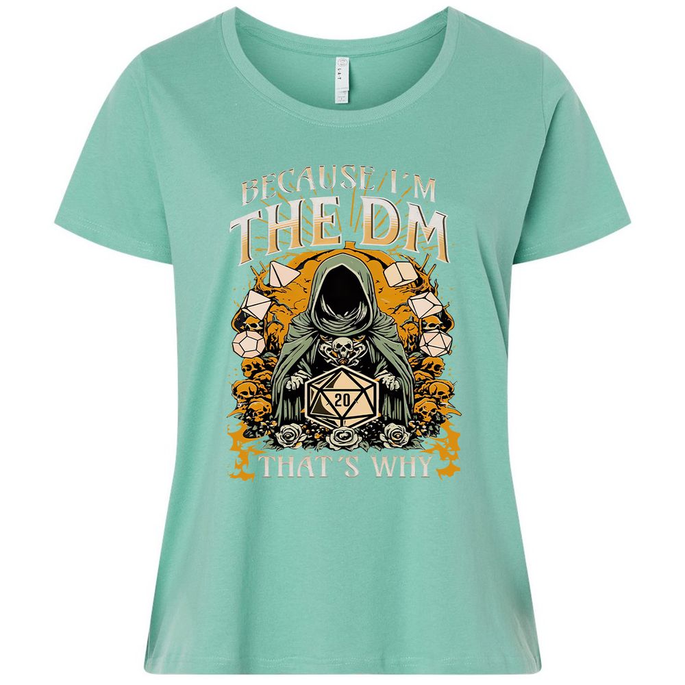 Because I'm DM That's Why Ladies Curvy Jersey - Saltwater - 7