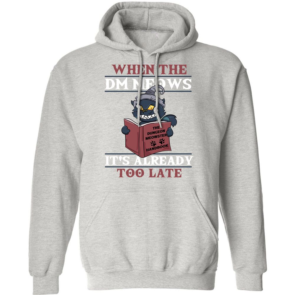 When The DM Meow Classic Unisex Hoodie - Ash - 8