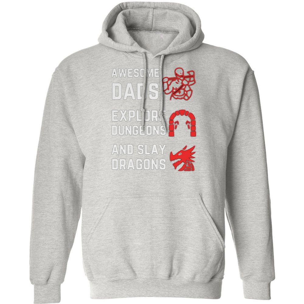 Awesome Dad Fathers Day Classic Unisex Hoodie - Ash - 8