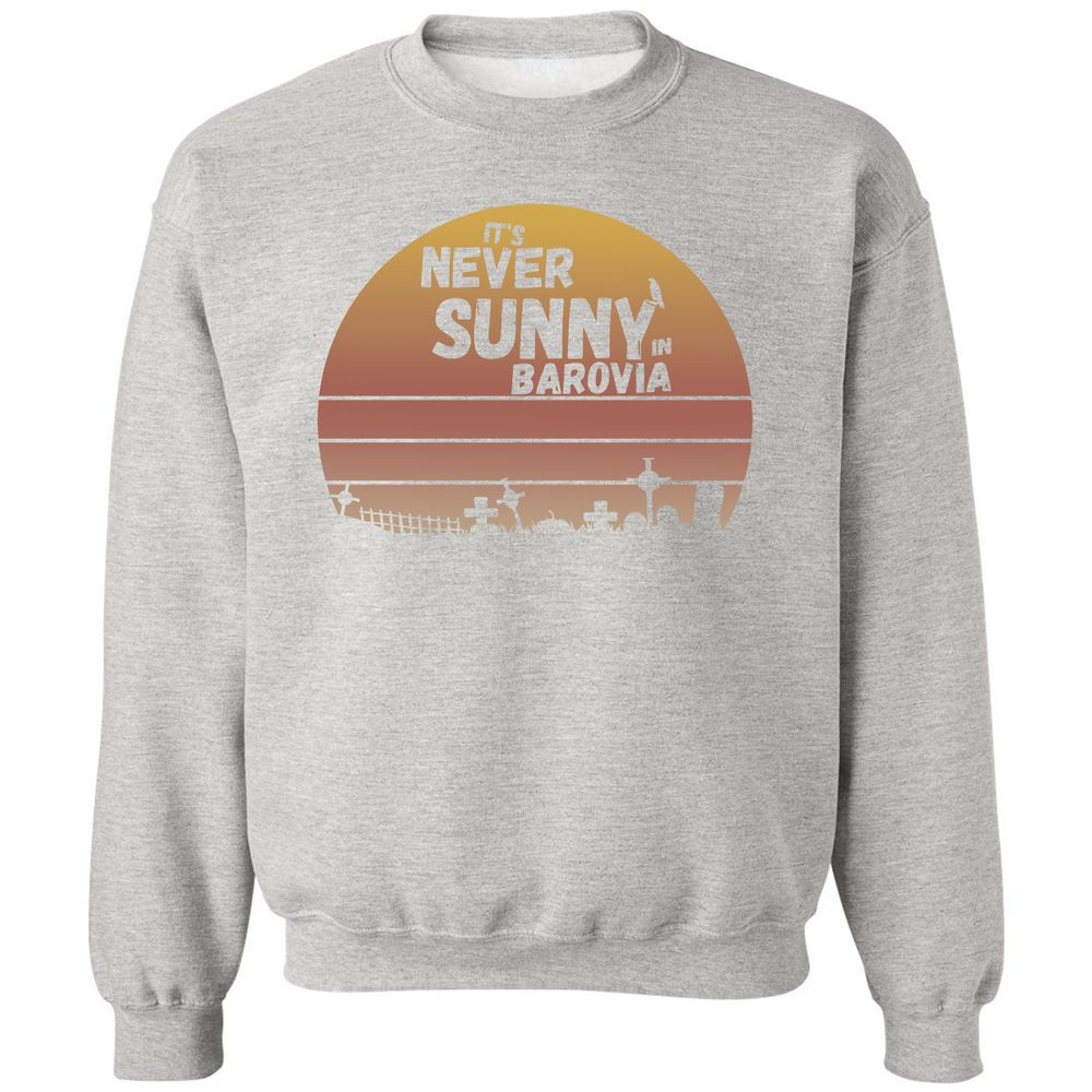 Vintage It's Never Sunny In Barovia Classic Unisex Sweatshirt - Ash - 8
