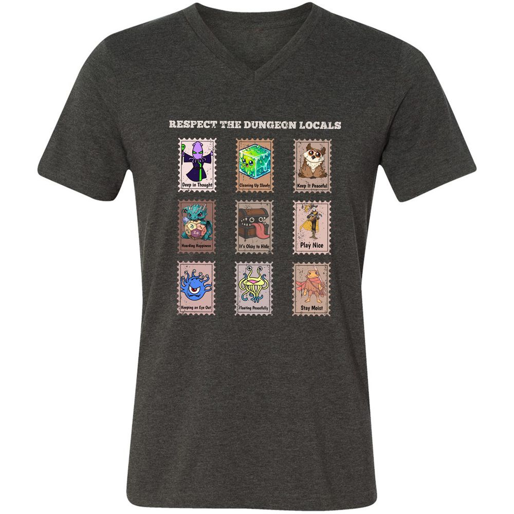 RESPECT THE DUNGEON LOCALS - Dark Grey Heather - 8