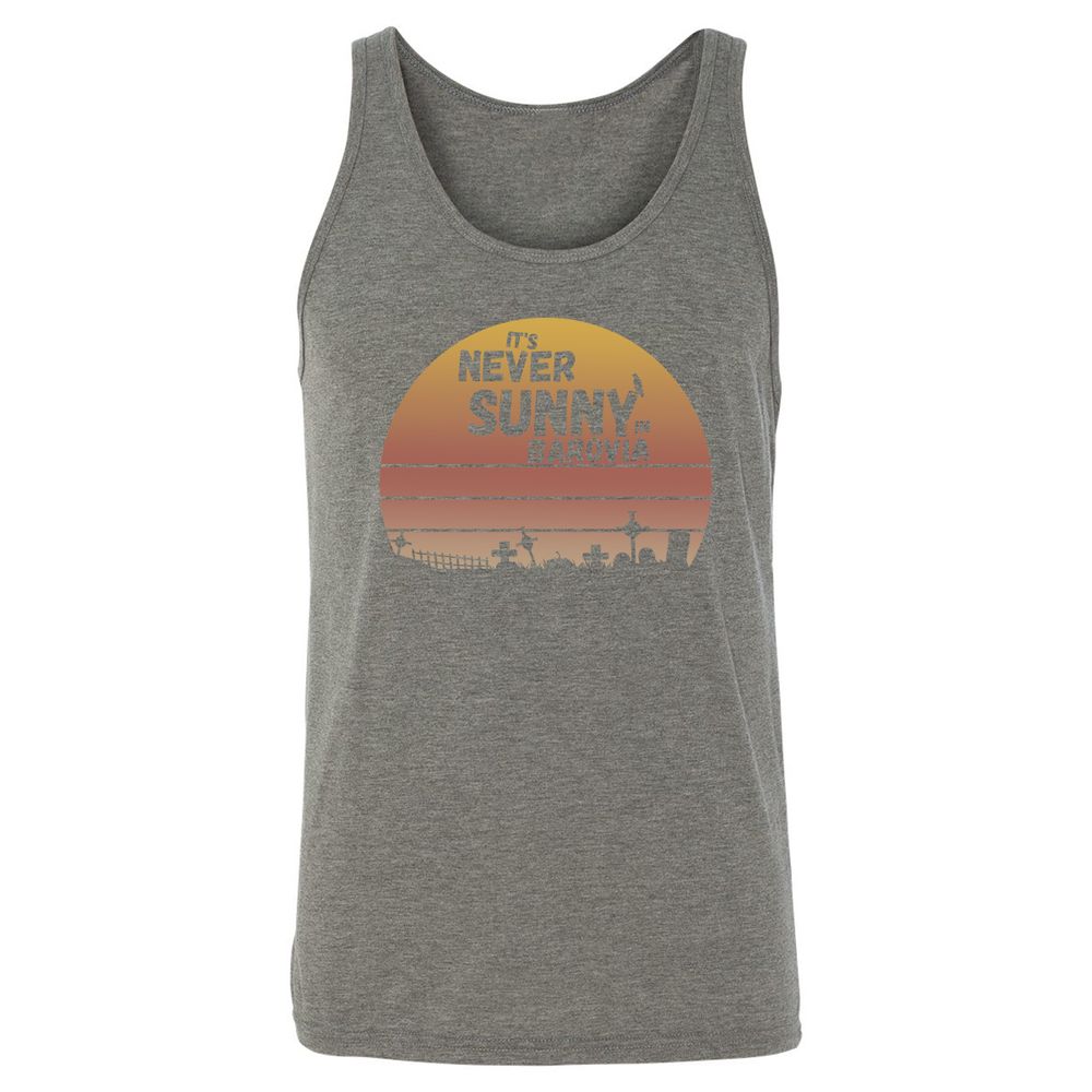 Vintage It's Never Sunny In Barovia Unisex Jersey Tank - Grey Triblend - 8