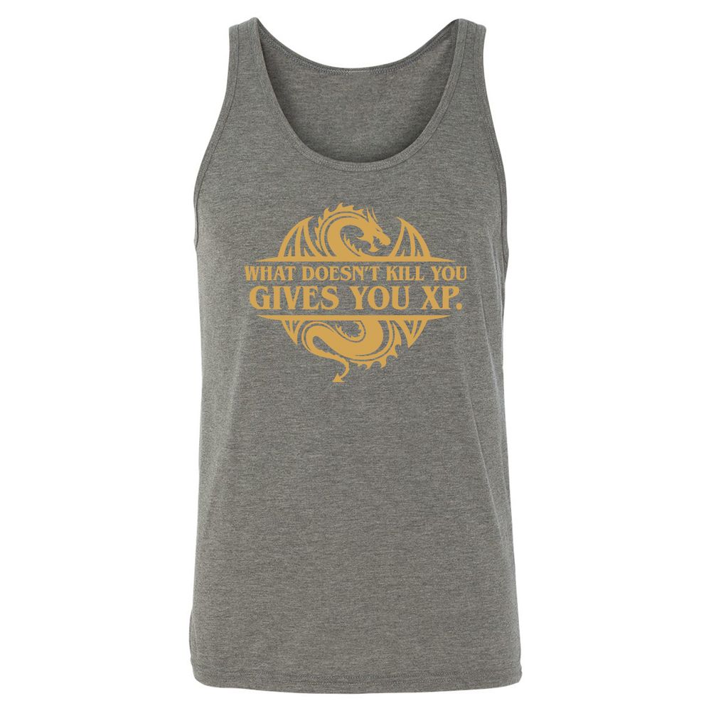 What Doesn't Kill You Gives You XP Unisex Jersey Tank - Grey Triblend - 8