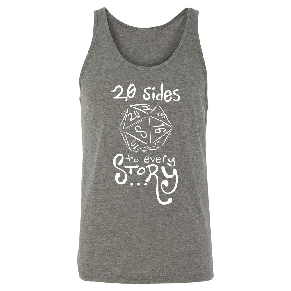 20 Sides to Every Story Unisex Jersey Tank - Grey Triblend - 8