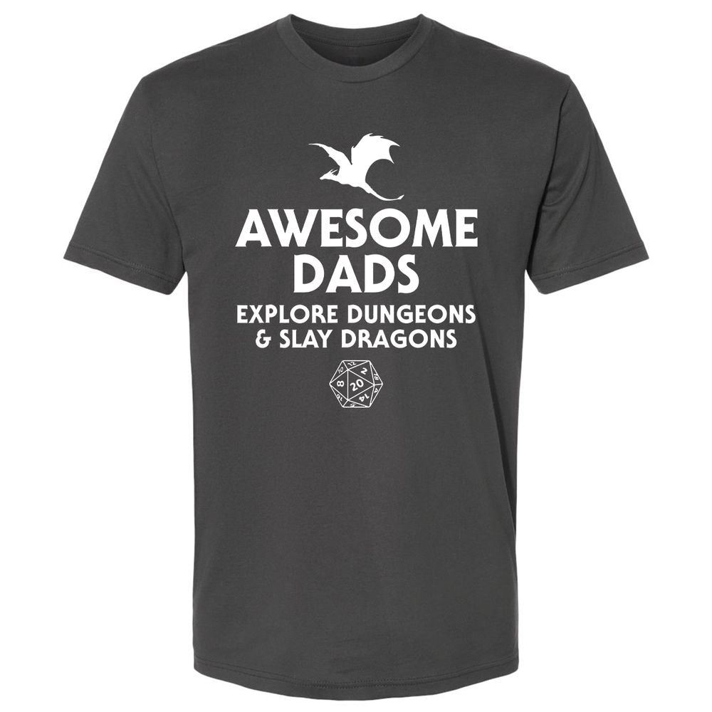 Awesome Dads Slay Dragons Premium Unisex T-Shirt - Heavy Metal - 8
