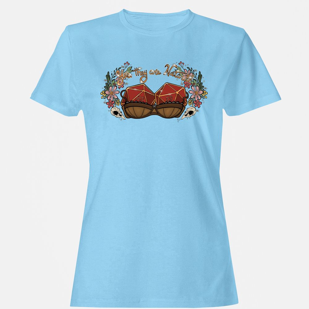 Yes They're Natural Women's T-Shirt - Light Blue - 8