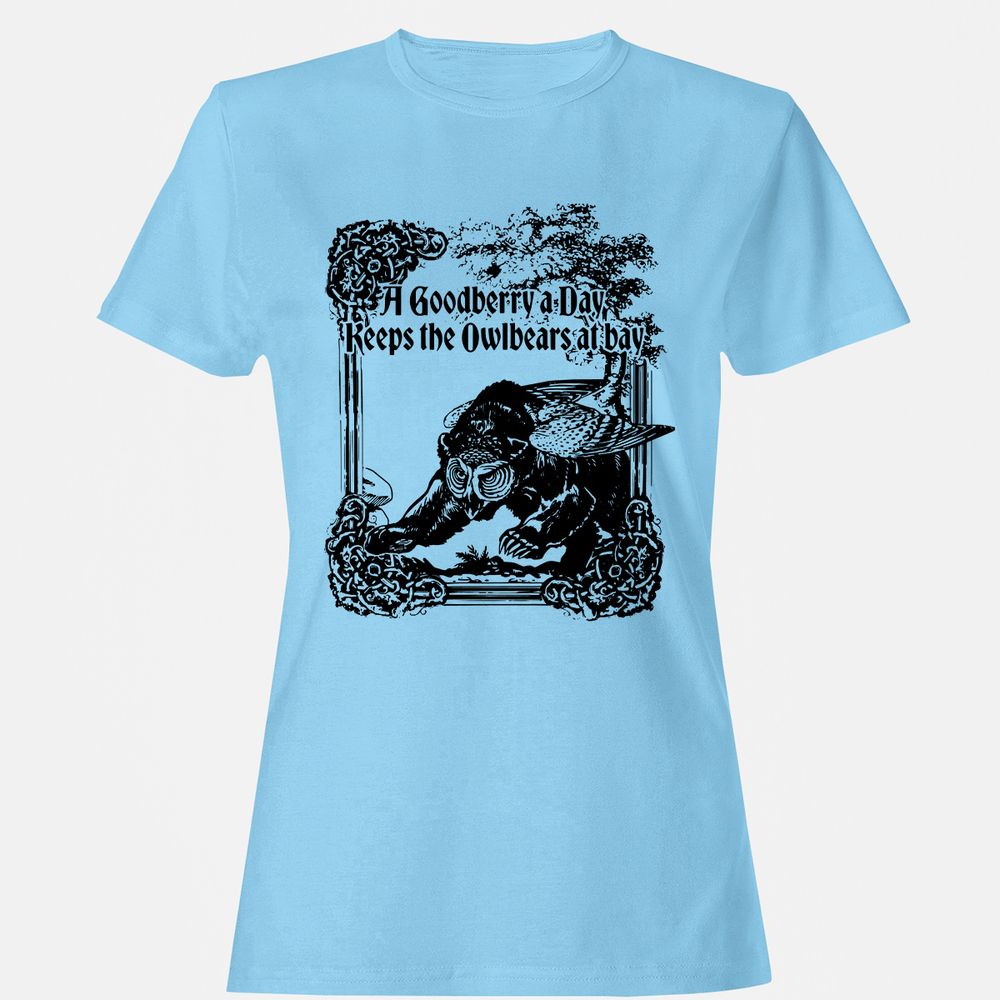A Goodberry A Day Keeps The Owlbears At Bay Women's T-Shirt - Light Blue - 8