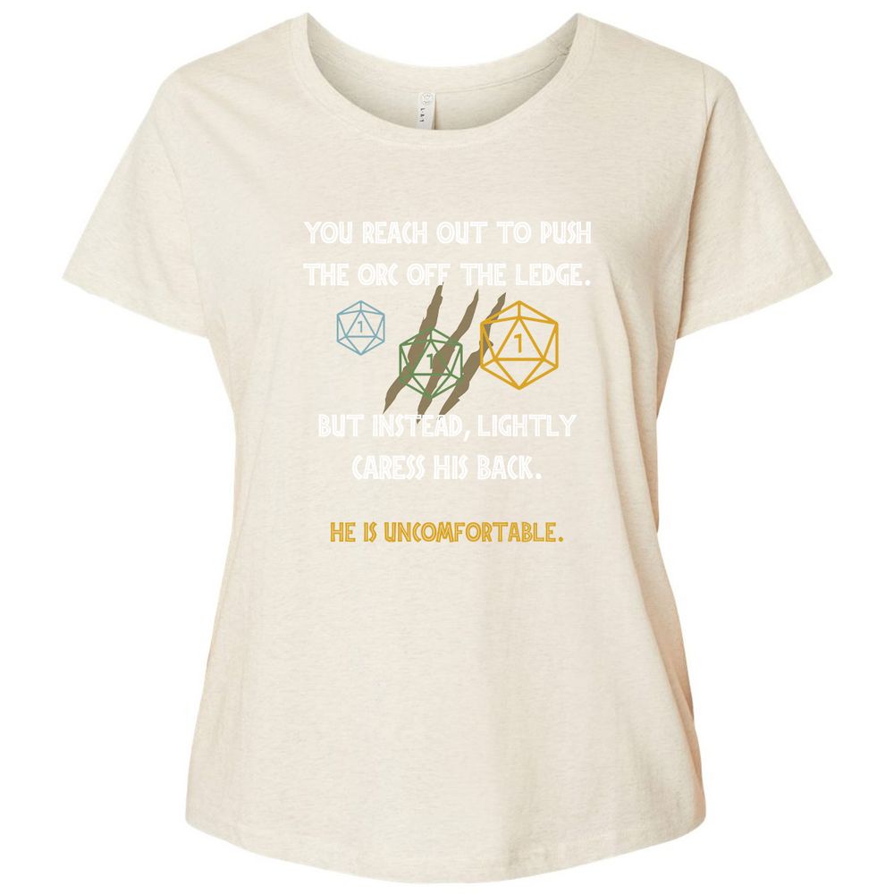 YOU REACH OUT TO PUSH Ladies Curvy Jersey - Natural Heather - 8