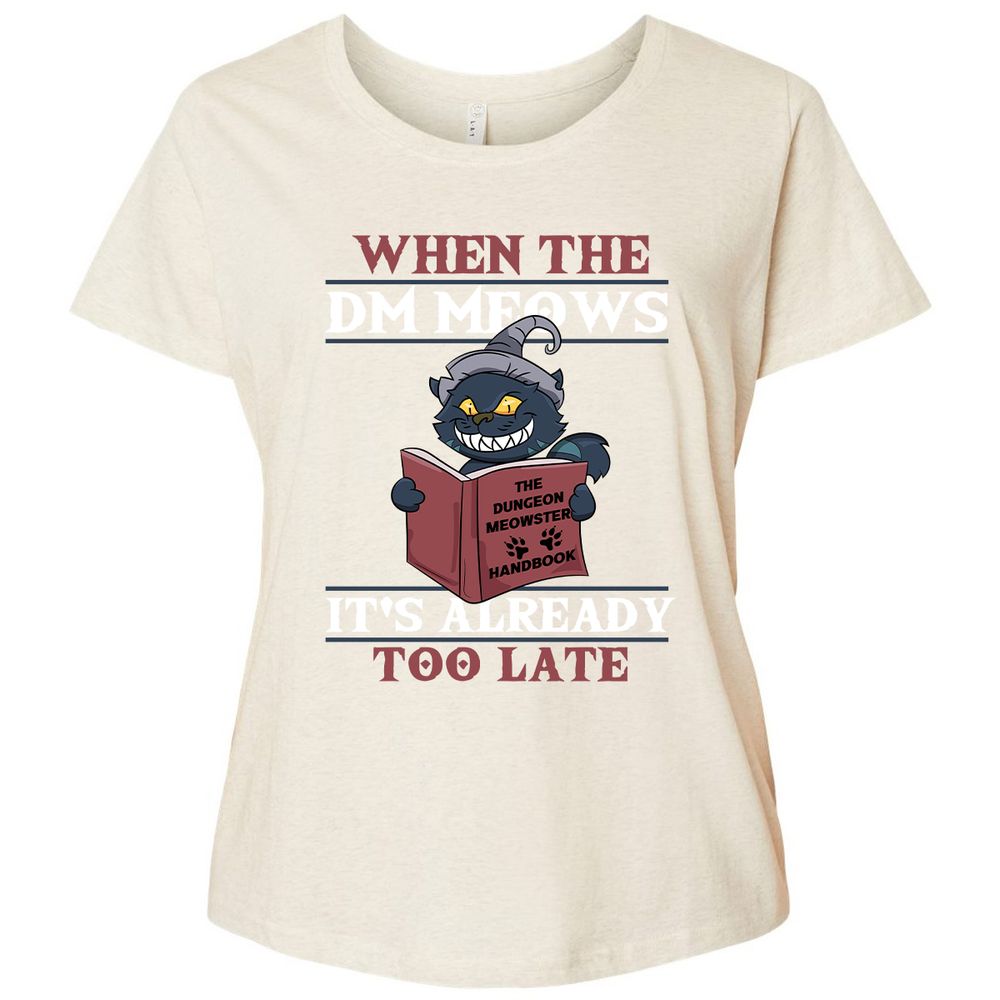 When The DM Meow Ladies Curvy Jersey - Natural Heather - 8