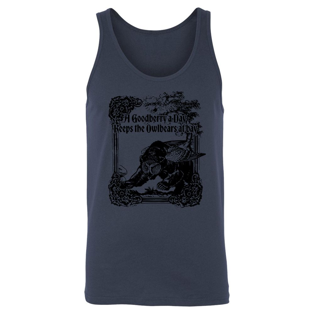 A Goodberry A Day Keeps The Owlbears At Bay Unisex Jersey Tank - Navy - 8