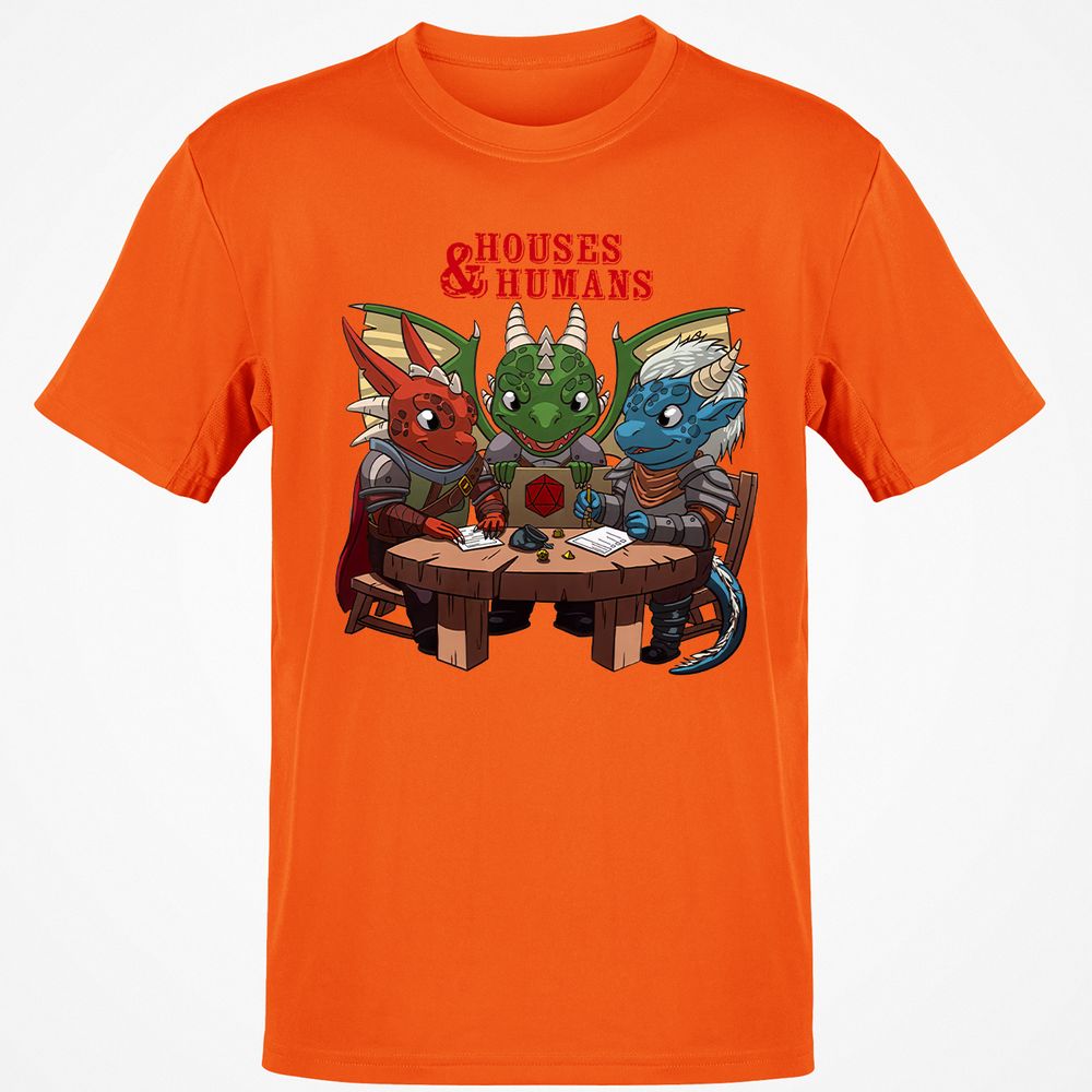 Houses & Humans Classic Unisex T-Shirt - Orange - 8