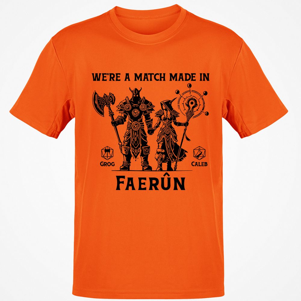 Custom DnD Class Couple Classic Unisex T-Shirt - Orange - 8