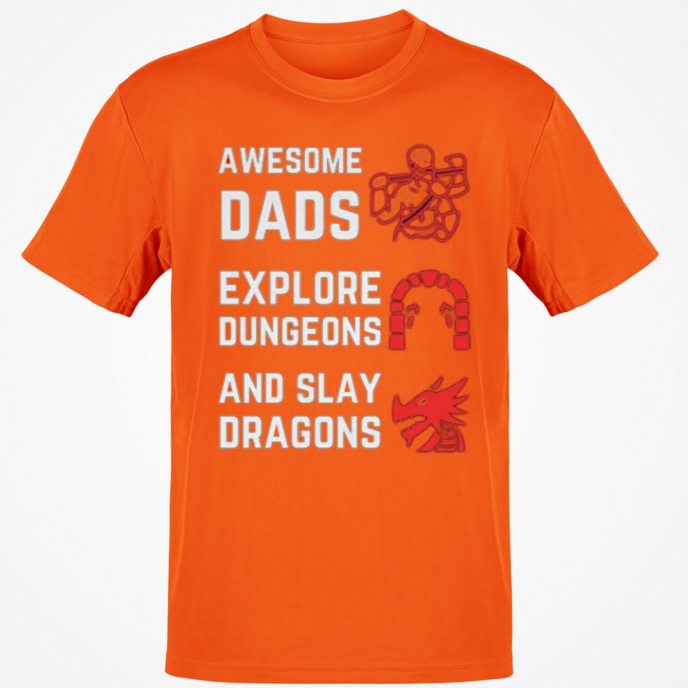 Awesome Dad Fathers Day Classic Unisex T-Shirt - Orange - 8