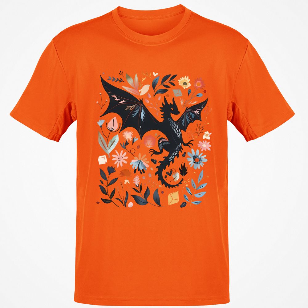 Floral DnD Dragon - Orange - 8