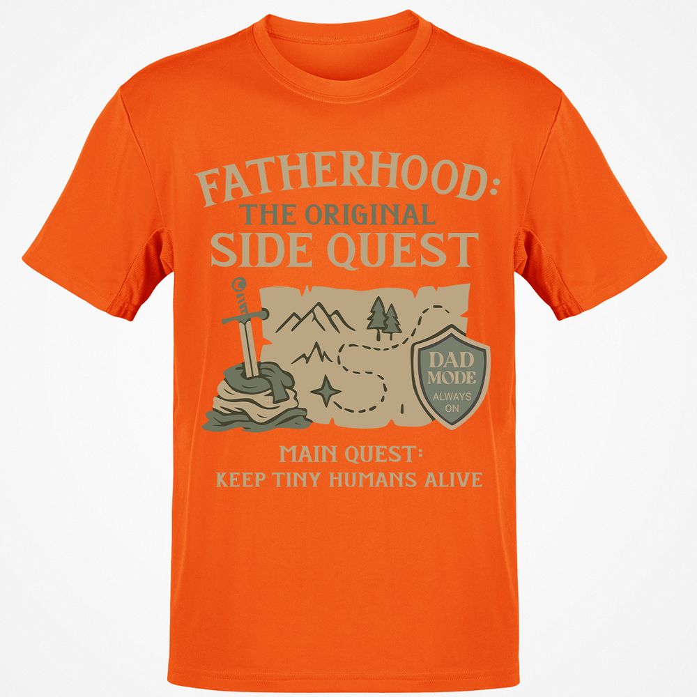Fatherhood The Original Side Quest Classic Unisex T-Shirt - Orange - 8