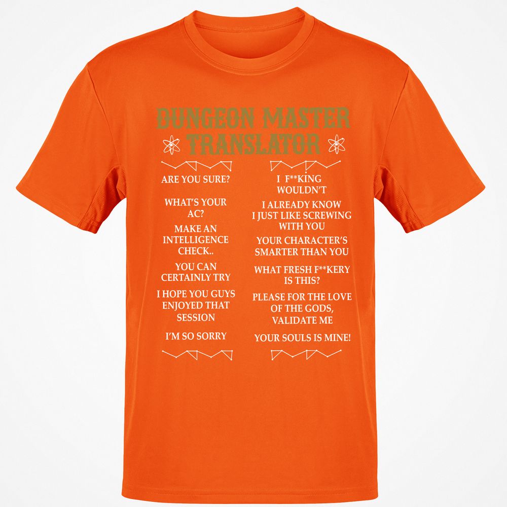 Dungeon Master Translator Classic Unisex T-Shirt - Orange - 8