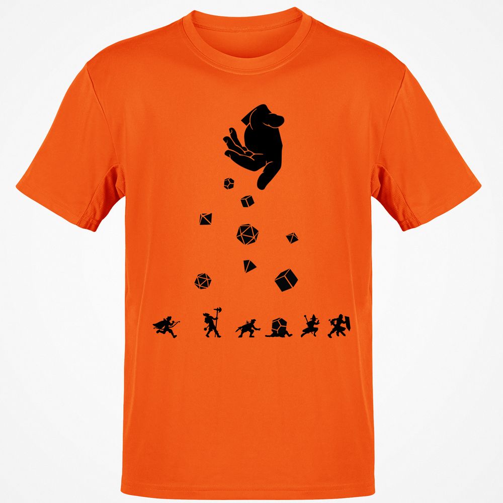 Rocks Fall, Everyone Dice T-Shirt - Orange - 8