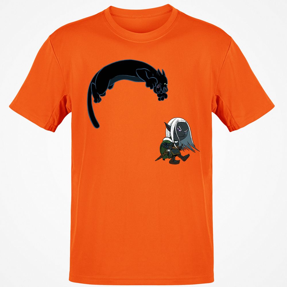 Drizzt And Guenhwyvar Classic Unisex T-Shirt - Orange - 8