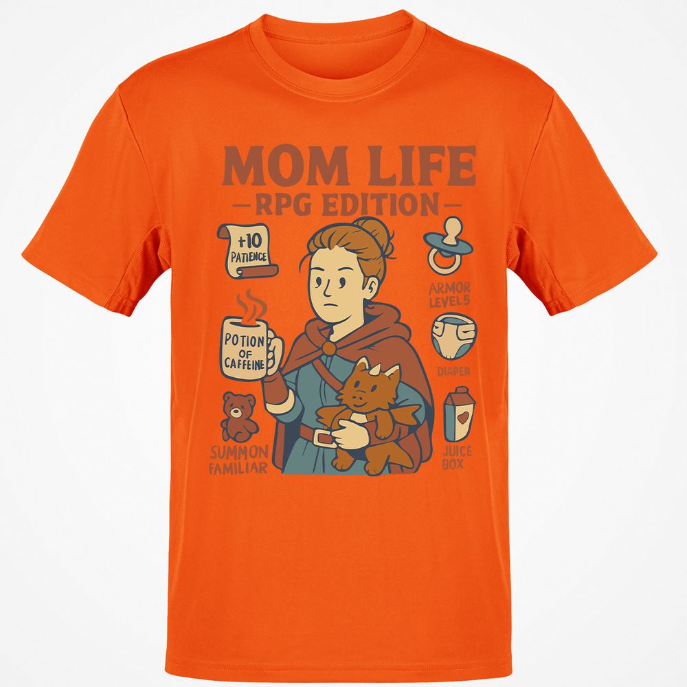 Mom Life RPG Edition Classic Unisex T-Shirt - Orange - 8