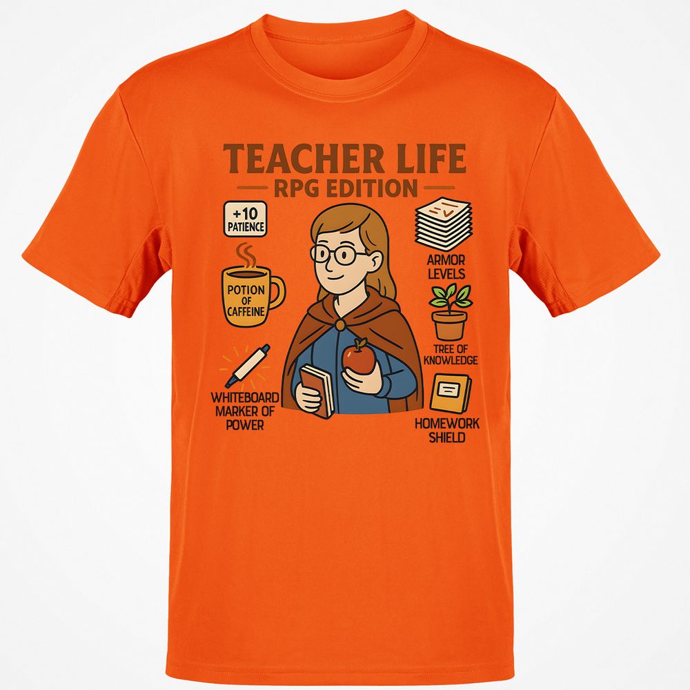 Teacher Life RPG Edition Classic Unisex T-Shirt - Orange - 8