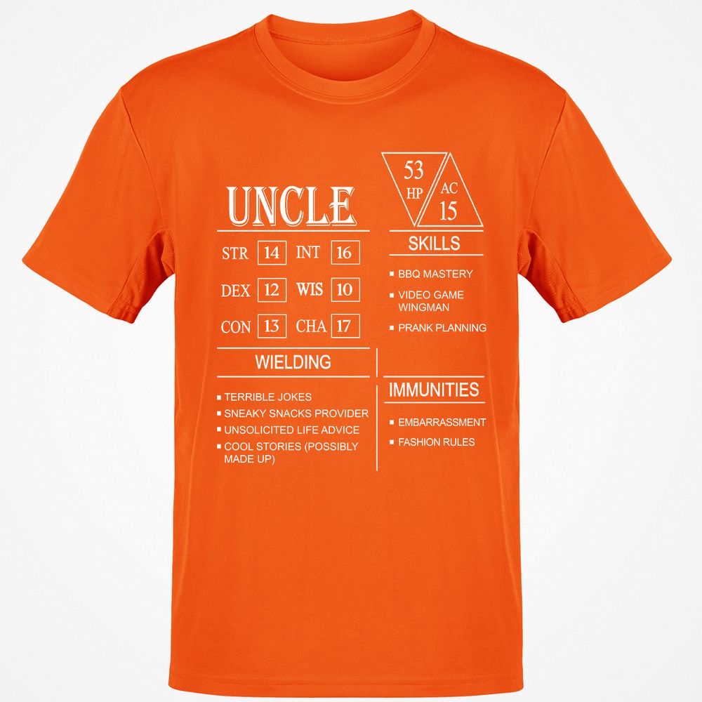 Uncle Stats Classic Unisex T-Shirt - Orange - 8
