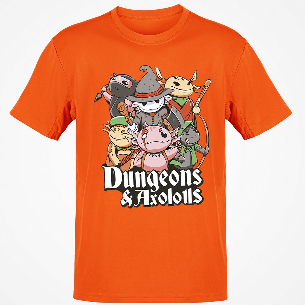 Dungeons And Axolotls Classic Unisex T-Shirt - Orange - 8