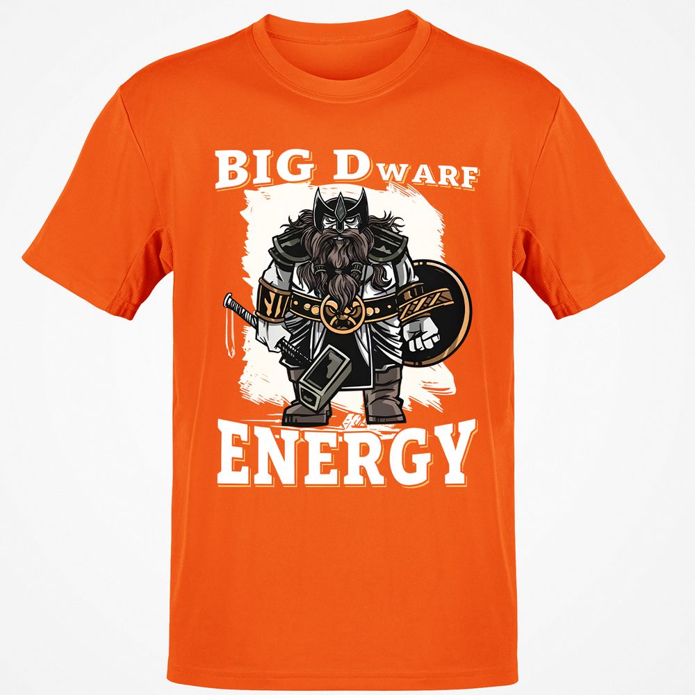 Big Dwarf Energy Classic Unisex T-Shirt - Orange - 8