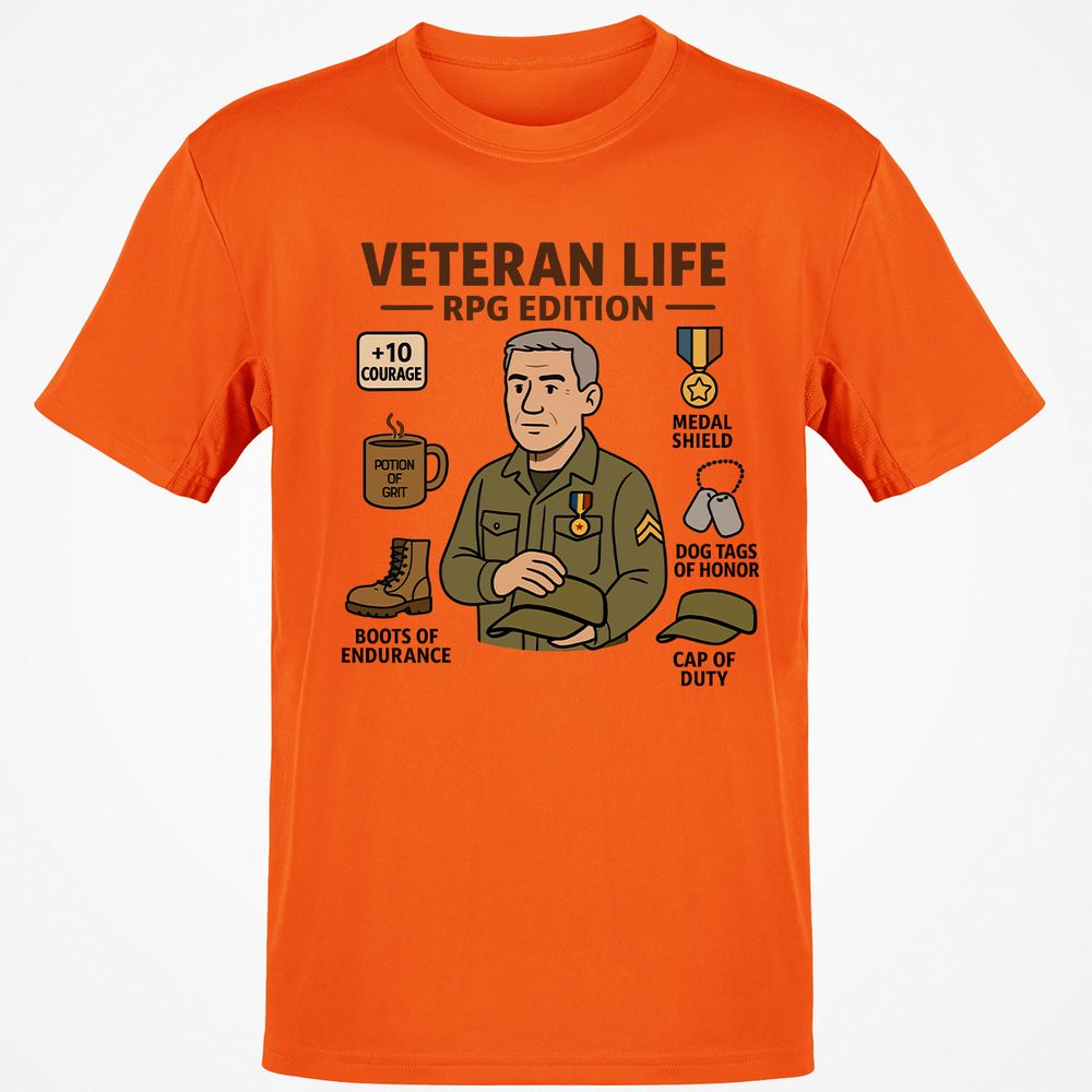 Veteran Life RPG Edition Classic Unisex T-Shirt - Orange - 8