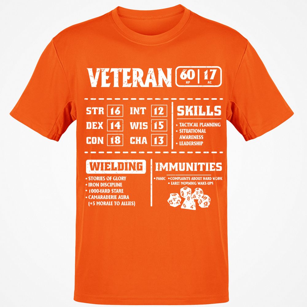 Veteran New Ver. Classic Unisex T-Shirt - Orange - 8