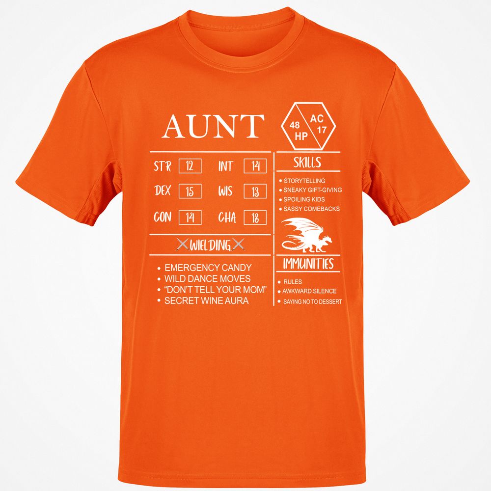 Aunt Stats Classic Unisex T-Shirt - Orange - 8
