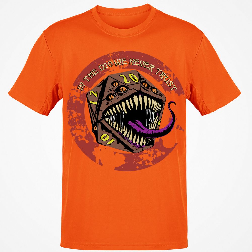 In The D20 We Never Trust Classic Unisex T-Shirt - Orange - 8