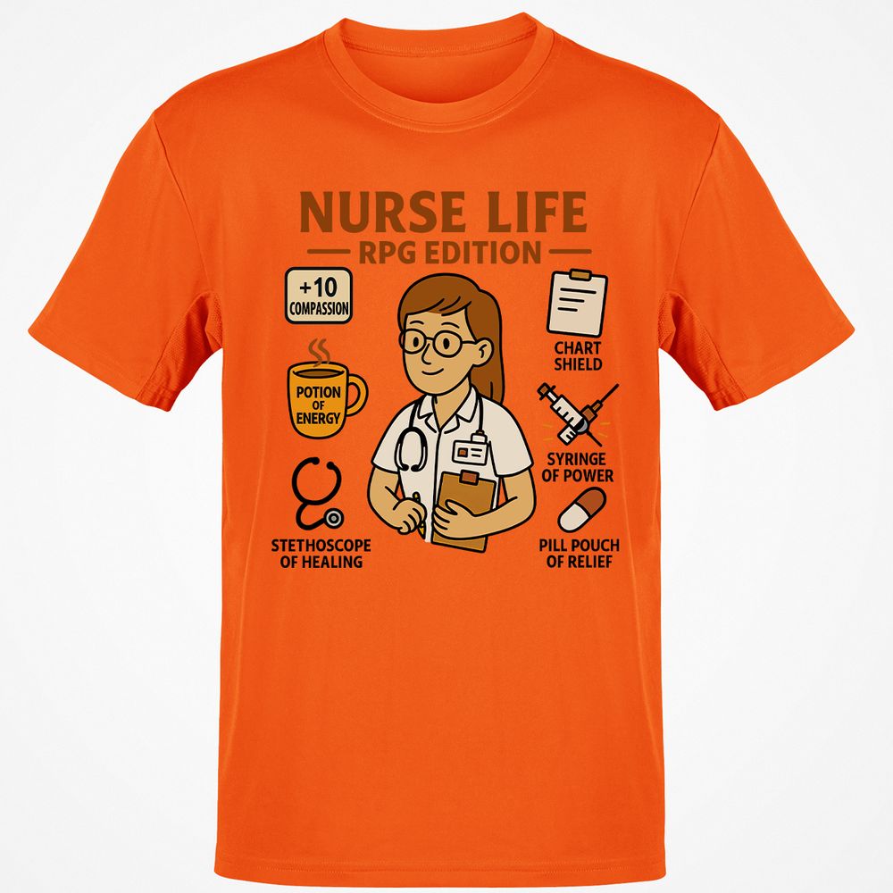Nurse Life RPG Edition Classic Unisex T-Shirt - Orange - 8