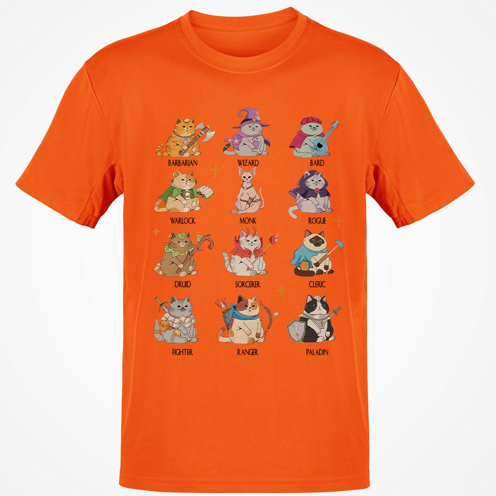 Dungeons And Cats Classic Unisex T-Shirt - Orange - 8
