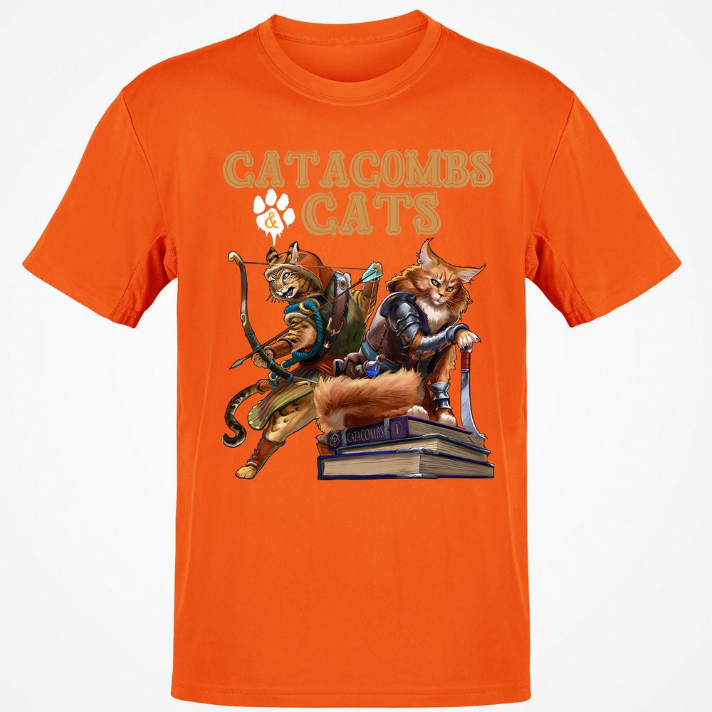 Catacombs & Cats Classic Unisex T-Shirt - Orange - 8