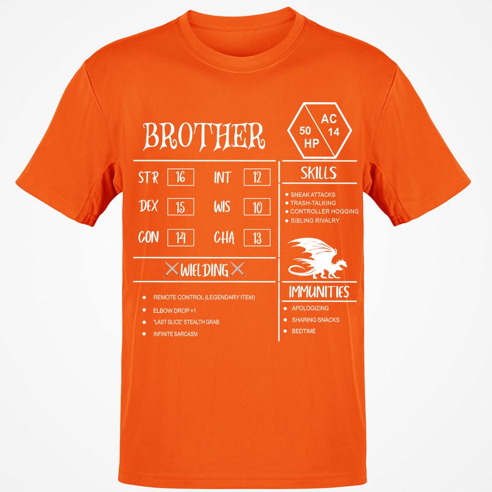 Brother Stats Classic Unisex T-Shirt - Orange - 8