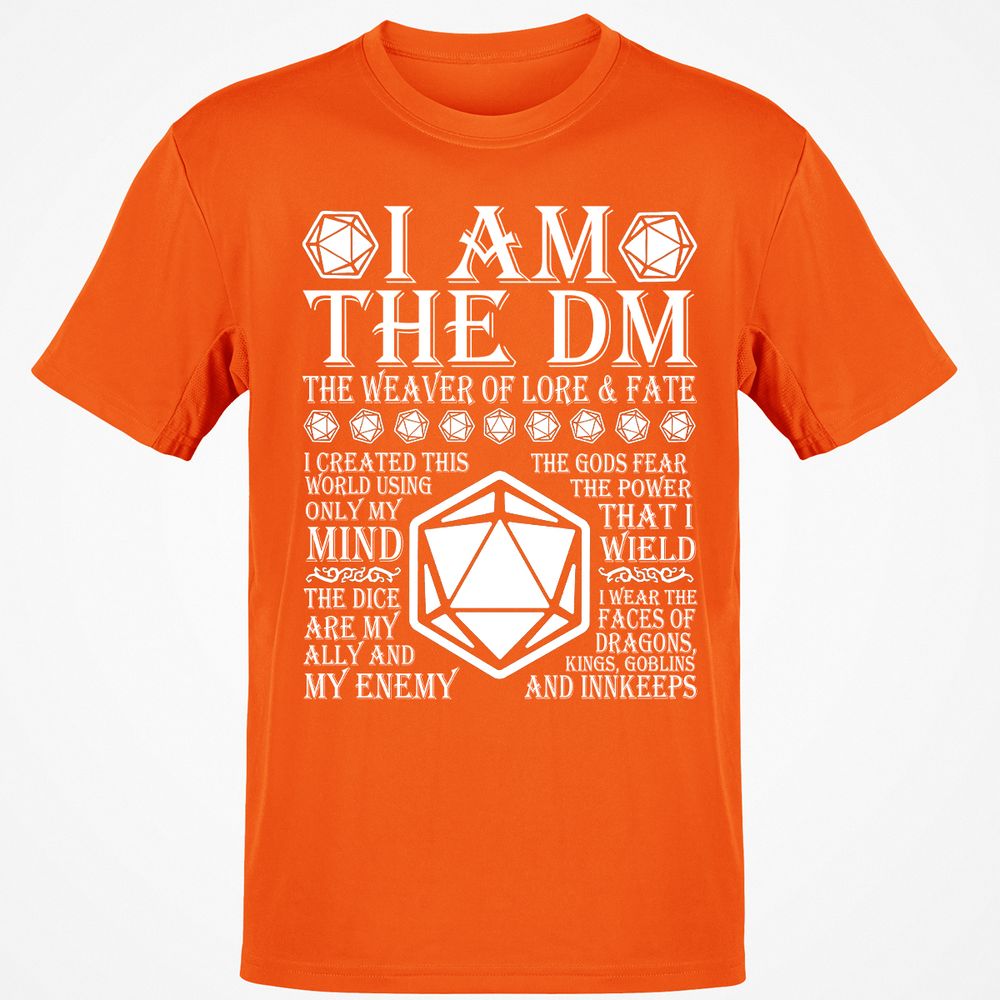 I Am The DM The Weaver Of Lore And Fate T-Shirt - Orange - 8